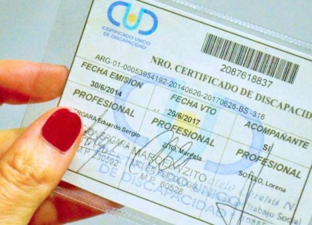 Prorrogan por un año el vencimiento del Certificado Único de Discapacidad | Información General