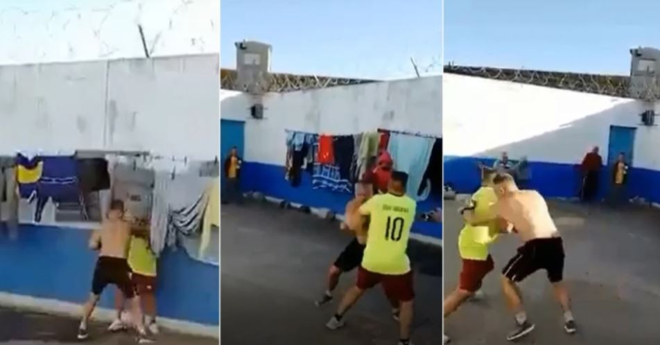 La "Hiena" Barrios boxeó con otro preso en el penal de Campana donde está detenido | Redes