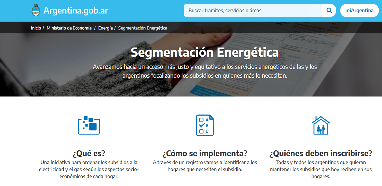 Ya está disponible el formulario para solicitar subsidios de energía eléctrica y gas | Información General