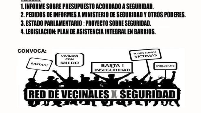 Vecinalistas se reunirán con diputados para tratar la seguridad en los barrios | Noticias