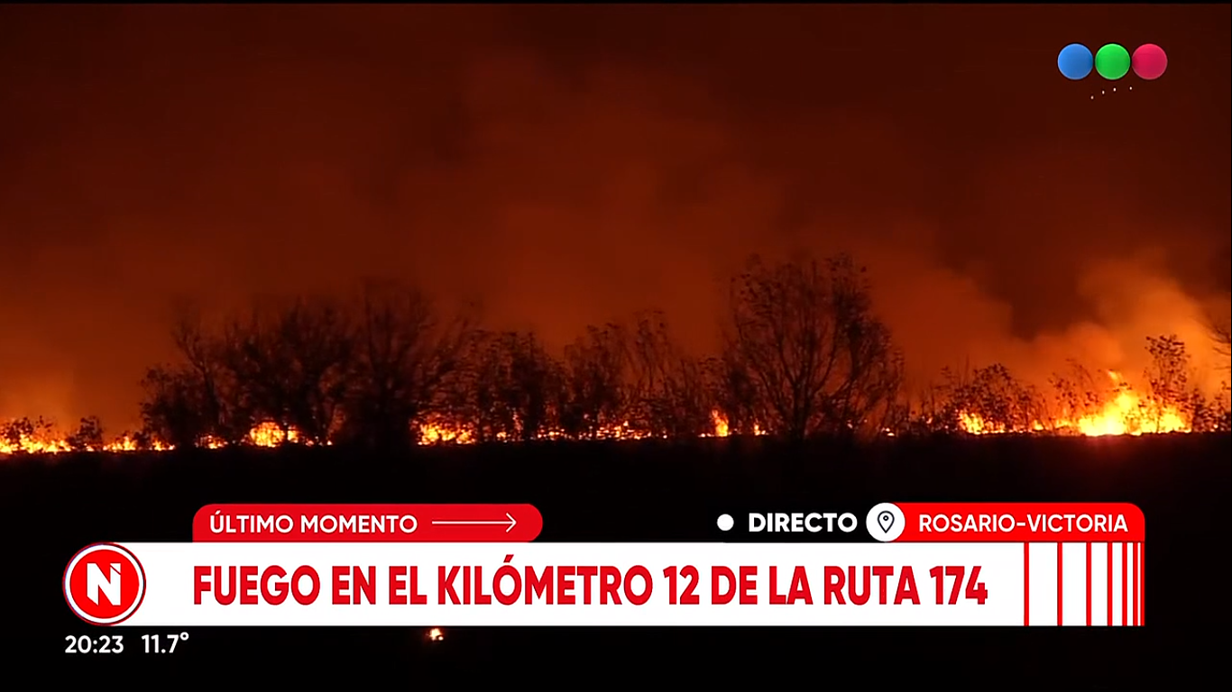 Siguen los incendios en las islas: preocupan focos a la vera de la ruta a Victoria | Noticias