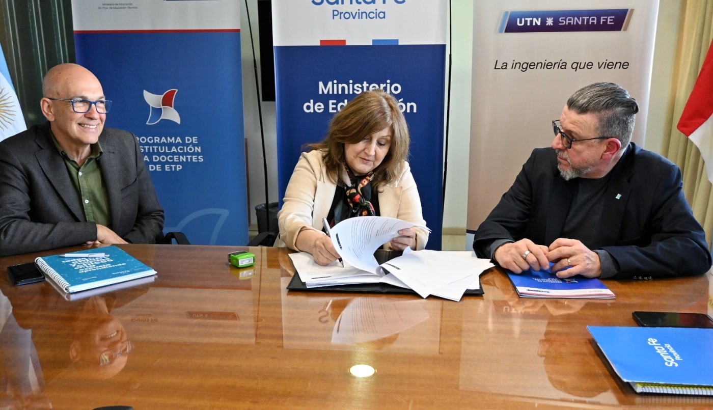 Convenio con la UTN para el perfeccionamiento de docentes de escuelas técnicas de Santa Fe | Información General
