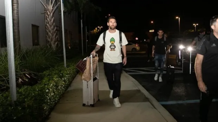 Messi llegó a la concentración del seleccionado argentino en Miami | Deportes