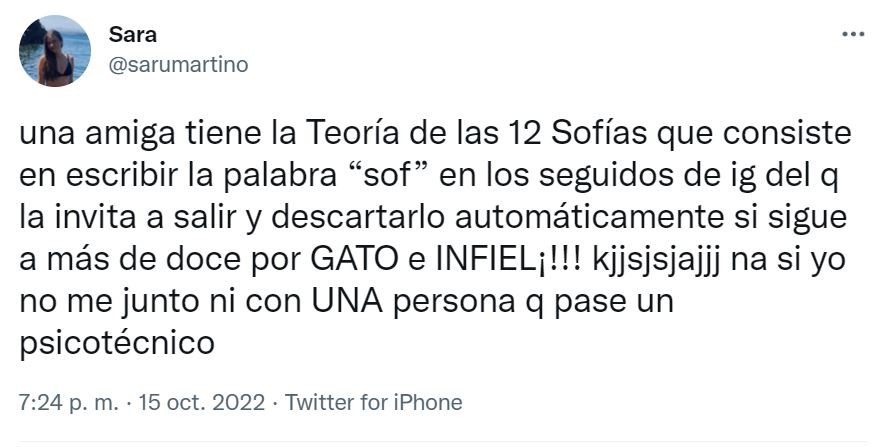 Qué es "la teoría de las 12 Sofías", la hipótesis que puso nerviosos a los hombres | Redes