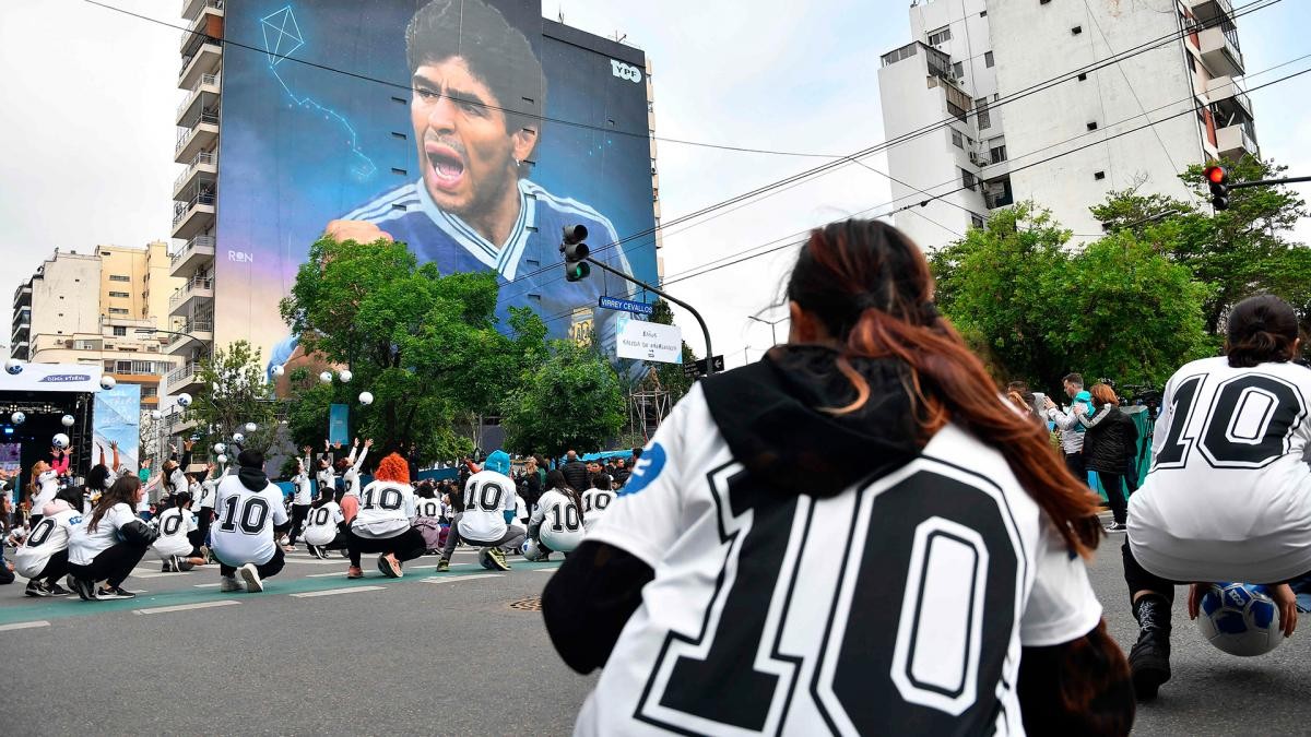 Maradona: inauguran el mural más grande del mundo | Deportes