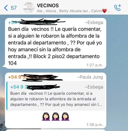 El caso del ladrón de alfombras: de un chat vecinal a ser furor en redes | Redes