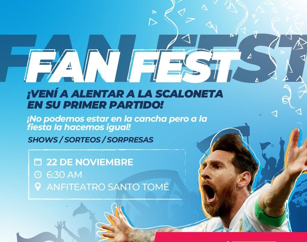 Santo Tomé tendrá su Fan Fest para ver a la Selección en el anfiteatro Municipal | Deportes