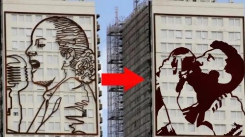 Juntan firmas para cambiar emblemático mural de Evita por uno de Messi | Deportes