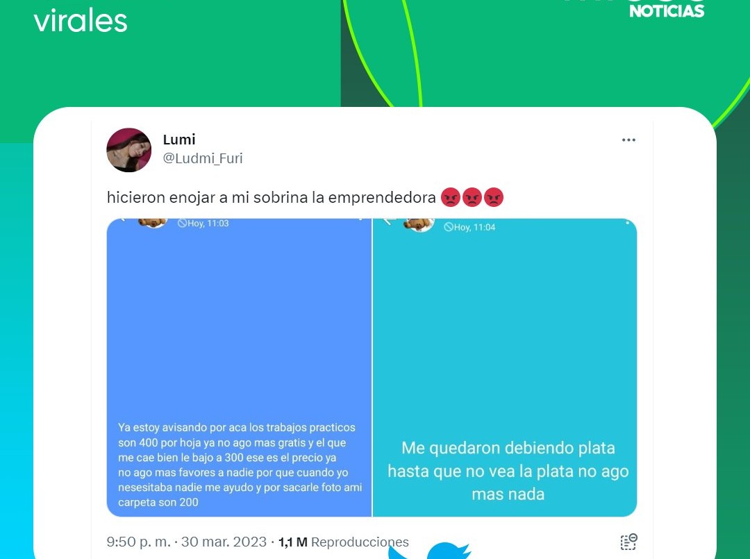 "Hasta que no vea el dinero, no hago más nada": el desopilante viral de una niña que vende sus tareas | Redes