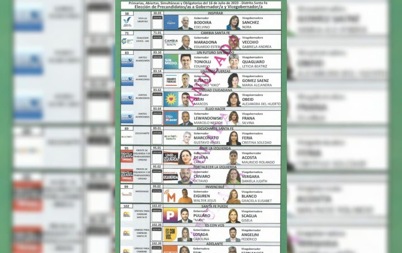 Mirá cómo serán las boletas únicas para las PASO santafesinas | Noticias