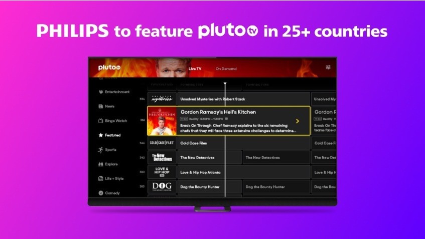 Pluto TV estará disponible en los televisores smart de Philips | Contenido patrocinado