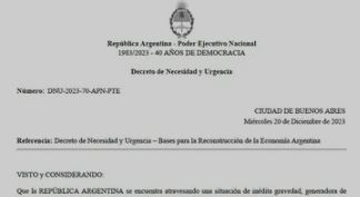 Boletín Oficial: éste es el DNU de Milei ya publicado | Nacionales