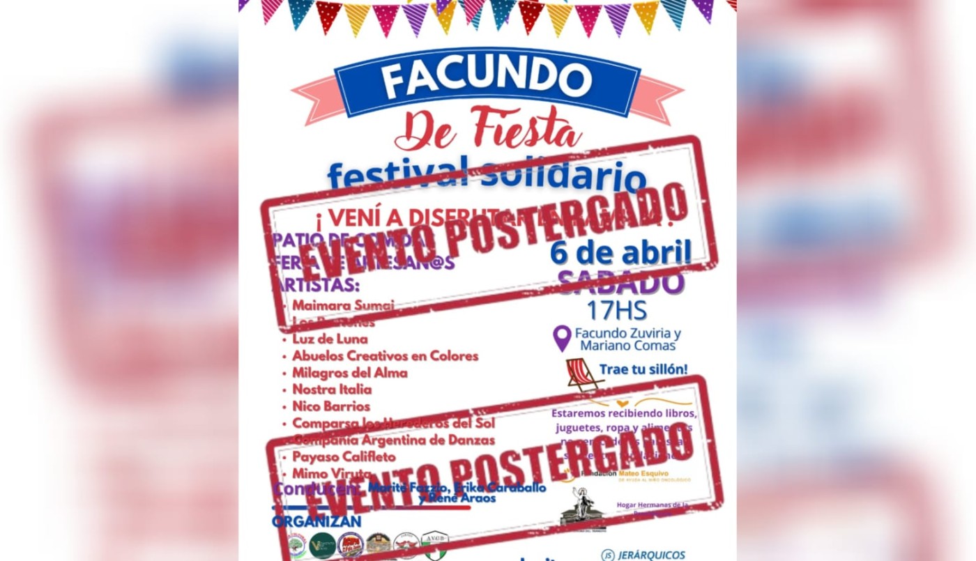 Se confirmó la nueva fecha del Festival "Facundo de Fiesta" | Información General