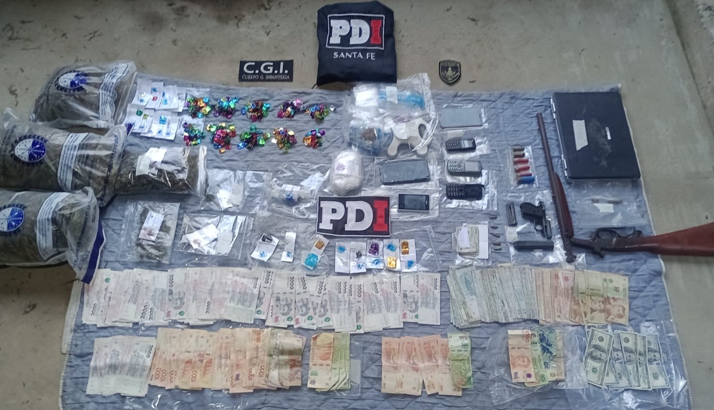 Drogas, armas y dinero secuestrado en múltiples allanamientos | Noticias