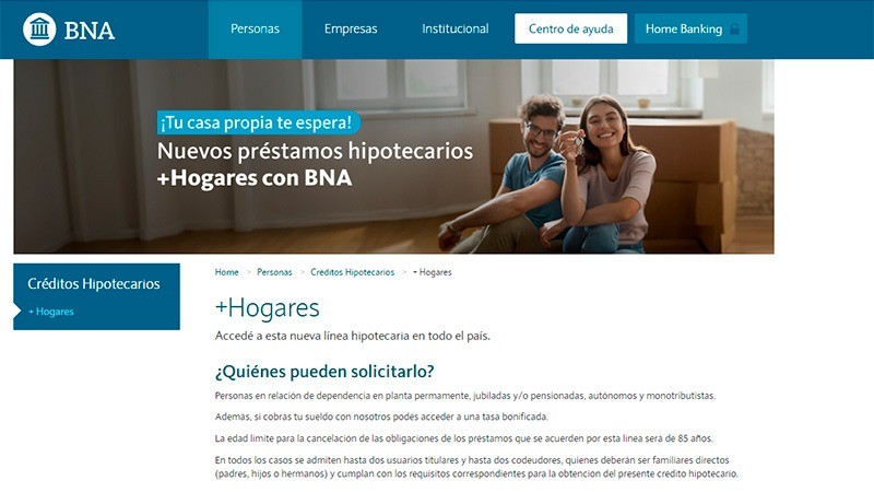 Créditos hipotecarios: Banco Nación abre calificación para nuevos préstamos | Información General