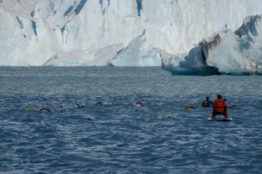 El glaciar de la Patagonia que será sede de una competencia de natación invernal | Nacionales