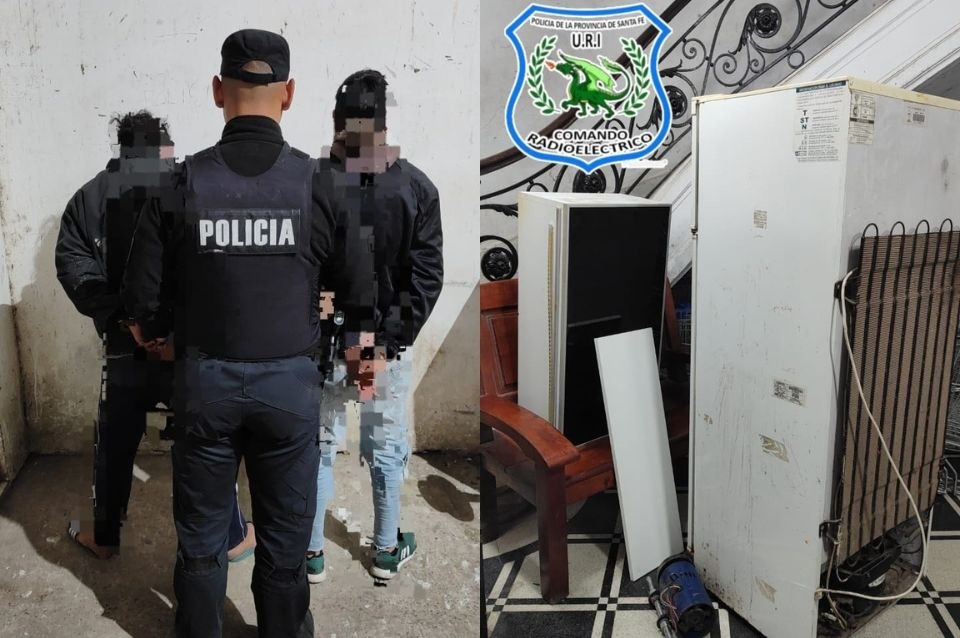 Robaron una heladera, se la llevaban al hombro y los detuvo la policía | Policiales