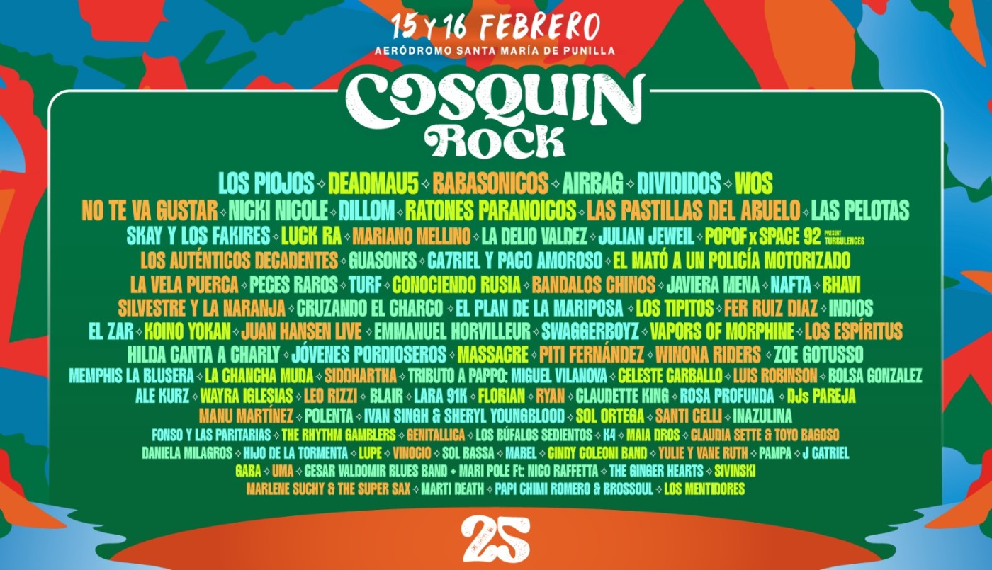 Cosquín Rock 2025: conocé la grilla completa | Espectaculos