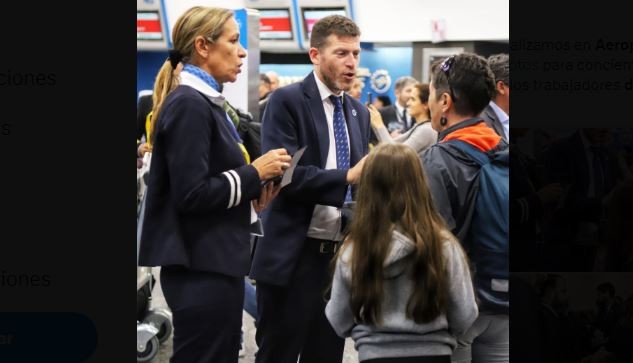 Pilotos y tripulantes de cabina realizaron en Aeroparque una jornada de "concientización" de pasajeros | Nacionales