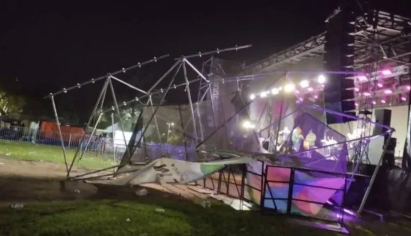 Tragedia en Wheelwright: murió una mujer al caer parte del escenario por el viento | Noticias