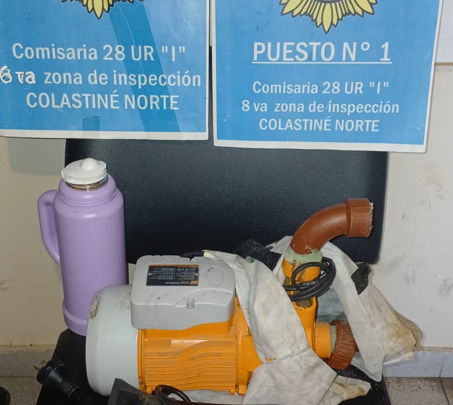 Se robaron un secador, un termo y una bomba de agua de una casa de Colastiné | Policiales
