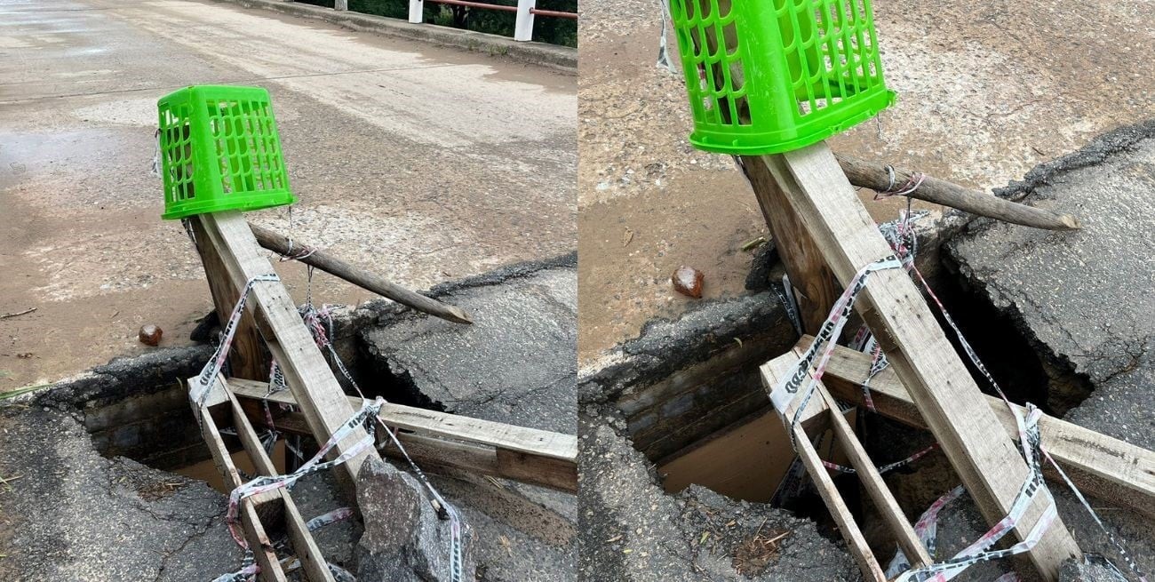 Comenzaron a reparar el socavón en el ingreso a Colastiné Sur | Noticias