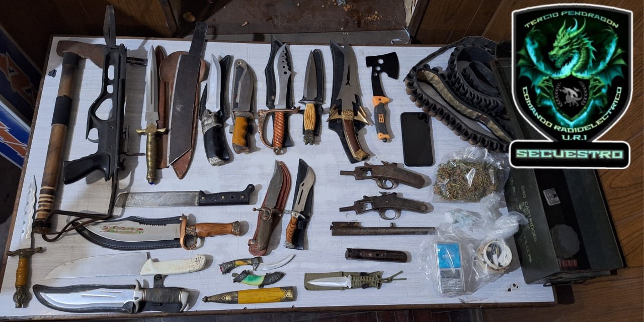 Lo buscaban por violencia de género y le encontraron un arsenal de armas | Policiales