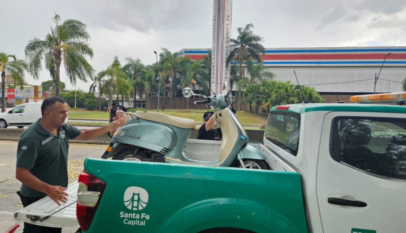Una rama de árbol le cayó en la cabeza a una motociclista | Noticias