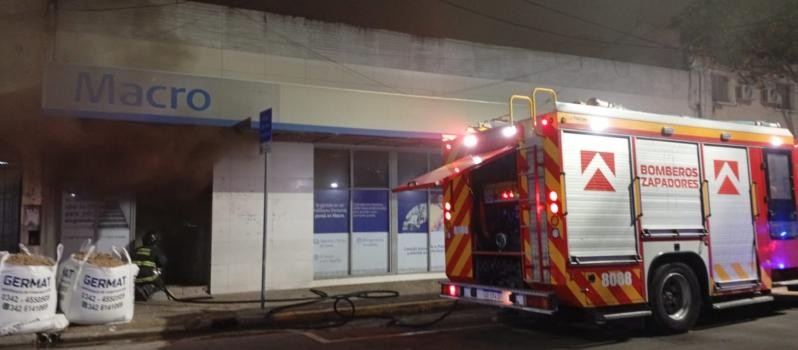 Se incendió sucursal bancaria de la Recoleta santafesina | Policiales