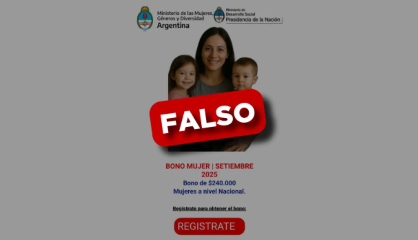 Advierten sobre una estafa que roba datos bajo un falso “Bono Mujer” de $240.000 | Información General