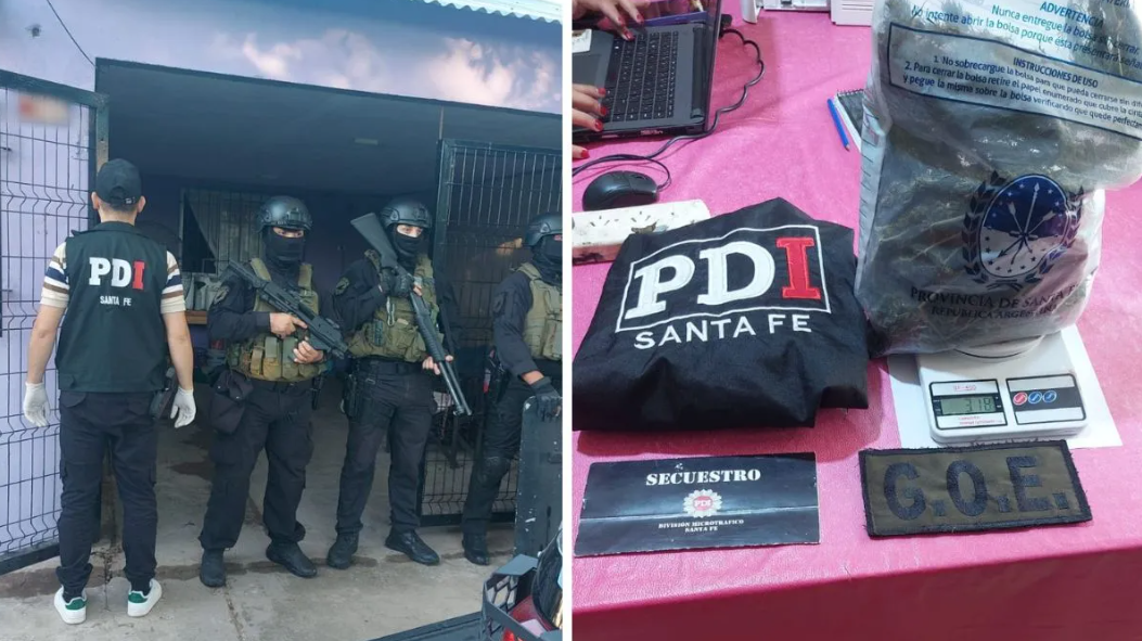 Tres detenidos tras allanamientos en Santa Fe y Sauce Viejo: secuestraron armas, droga y una moto | Policiales