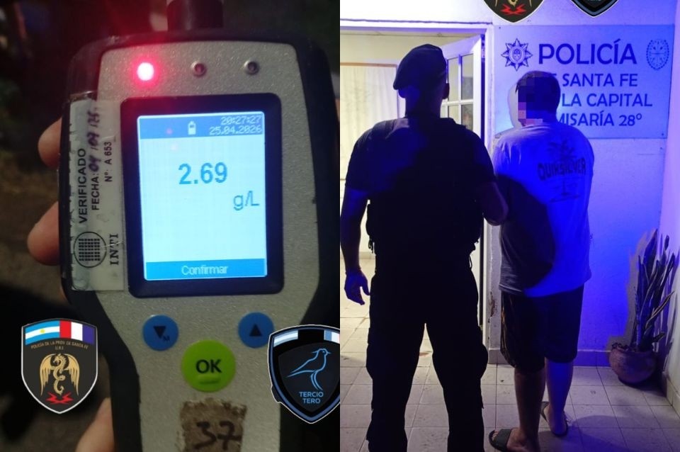 Conductor alcoholizado fue detenido en Santa Fe tras maniobras peligrosas en la ruta | Noticias