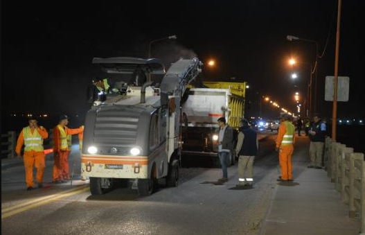 Continúan las obras de repavimentación del puente Santa Fe-Santo Tomé | Noticias
