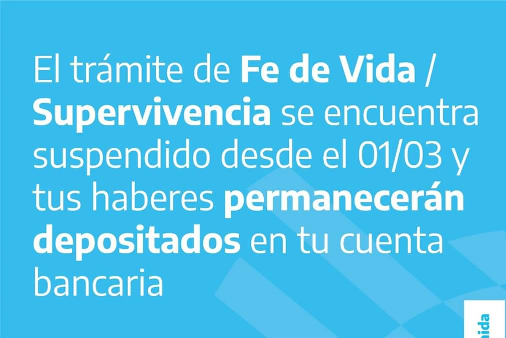 Anses recuerda que está suspendido el certificado de supervivencia | Noticias