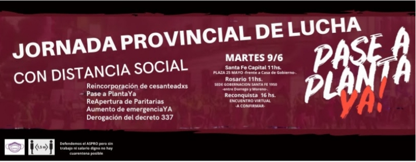 Jornada provincial de lucha de estatales y paro de Siprus | Noticias