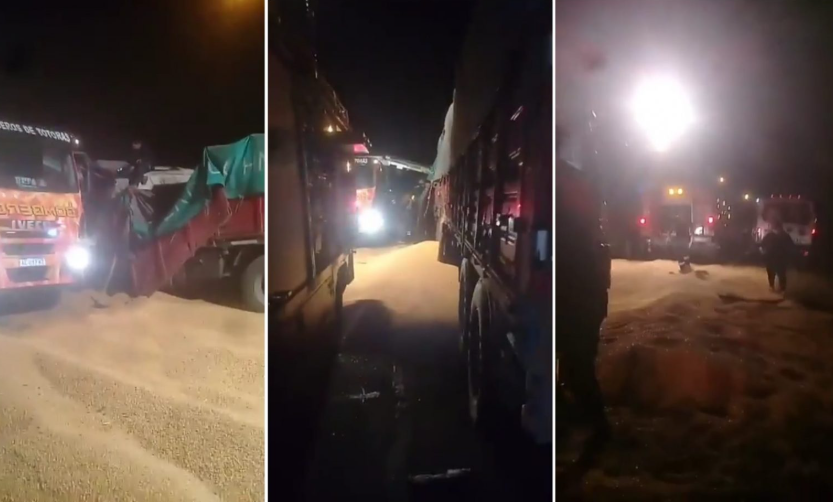 Tremendo choque entre cuatro camiones en Totoras: un muerto | Noticias