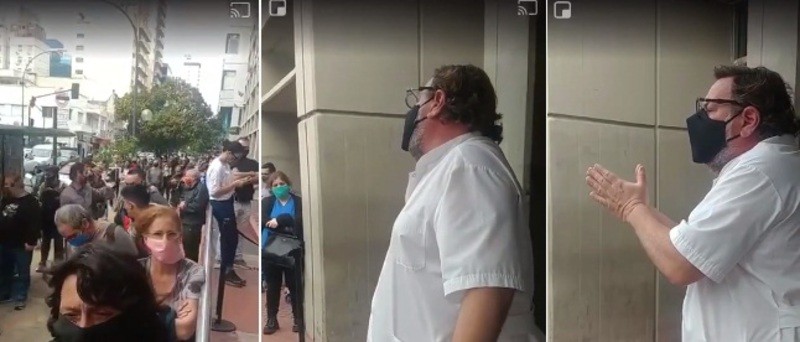 La Plata: la indignación de un médico en la puerta de un banco | Nacionales