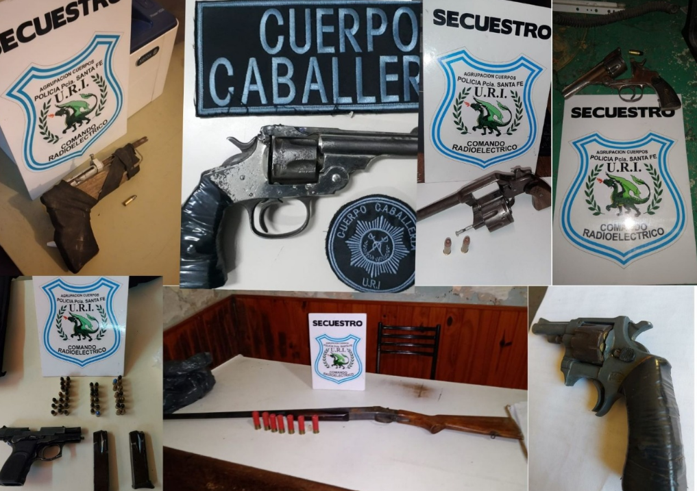 Doce armas de fuego secuestradas en los últimos días en Santa Fe y Rincón | Noticias