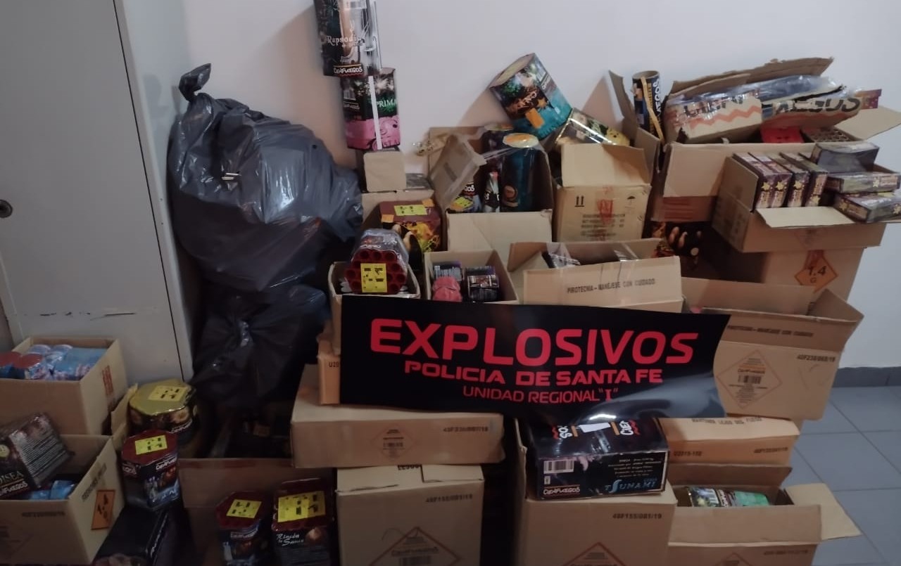 "Santa Fe libre de pirotecnia": secuestran 1500 kilos de material pirotécnico ilegal | Noticias