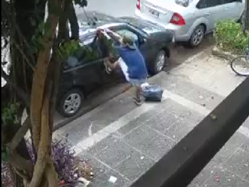 Video: intentó robar un auto, a plena luz del día, y lo detuvieron los vecinos | Noticias