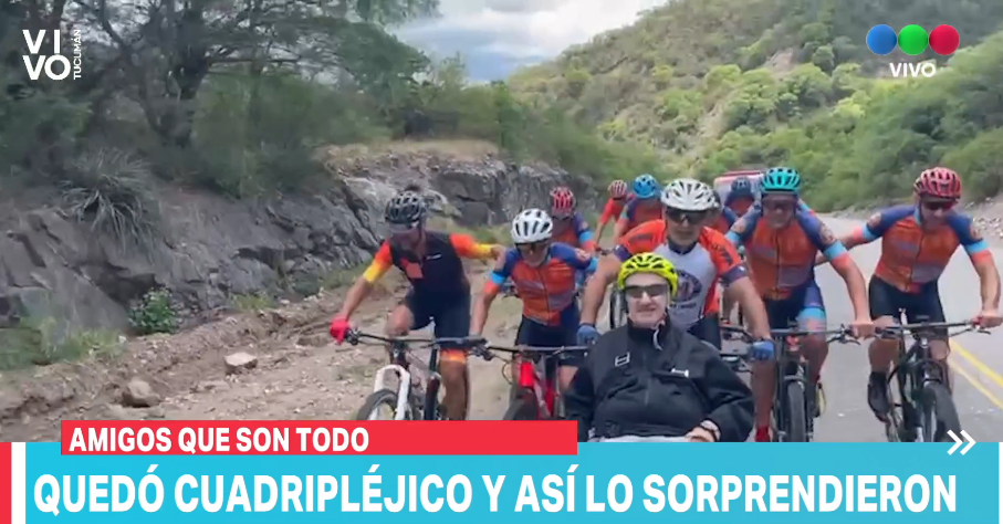 Quedó cuadripléjico y volvió a la ruta para viajar con sus amigos en una bici adaptada | Juntos y solidarios