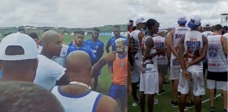 Video: El mal momento de un ex Colón en Brasil cuando fue apretado por la barra de su equipo | Deportes