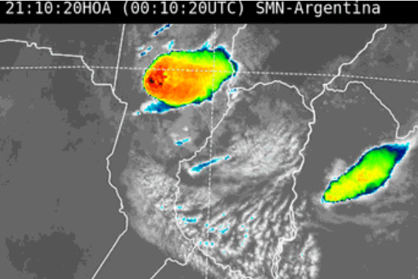 Hay alerta a corto plazo por tormentas fuertes para ocho departamentos de la provincia | Información General