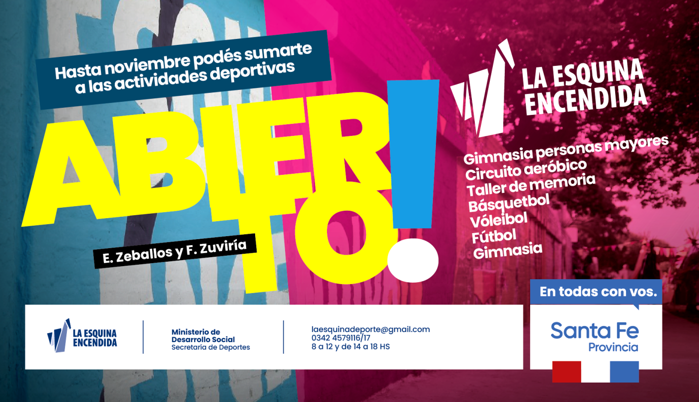 Continúan las actividades deportivas en La Esquina Encendida | Deportes