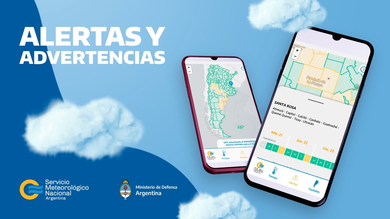 El Servicio Meteorológico Nacional lanzó su aplicación para teléfonos móviles | Noticias
