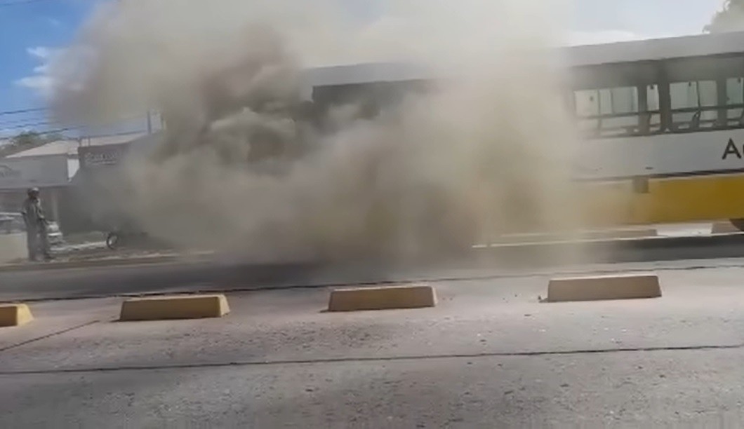 Un colectivo de la Línea 5 se incendió en plena Blas Parera | Información General