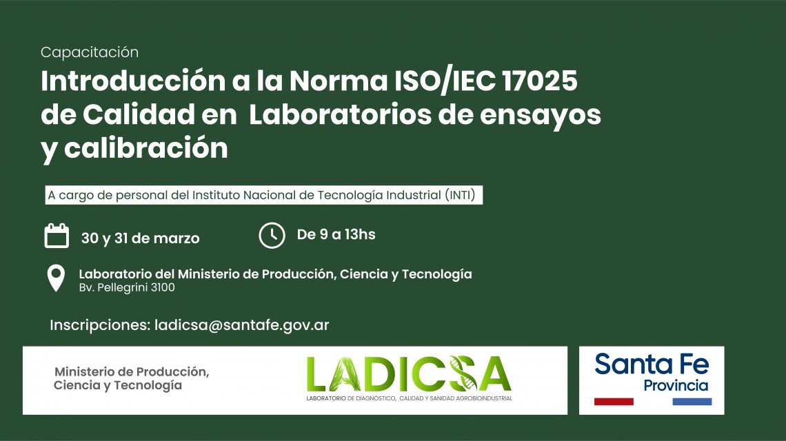 Organizan una capacitación en Calidad en Laboratorios de ensayos y calibración | Información General