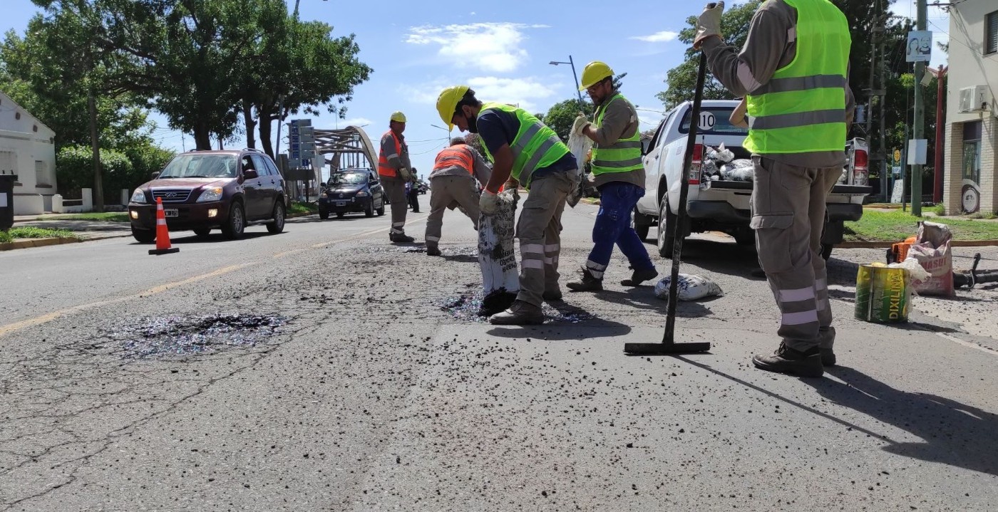 Trabajos de Vialidad Nacional en Santo Tomé sobre 7 de marzo | Información General