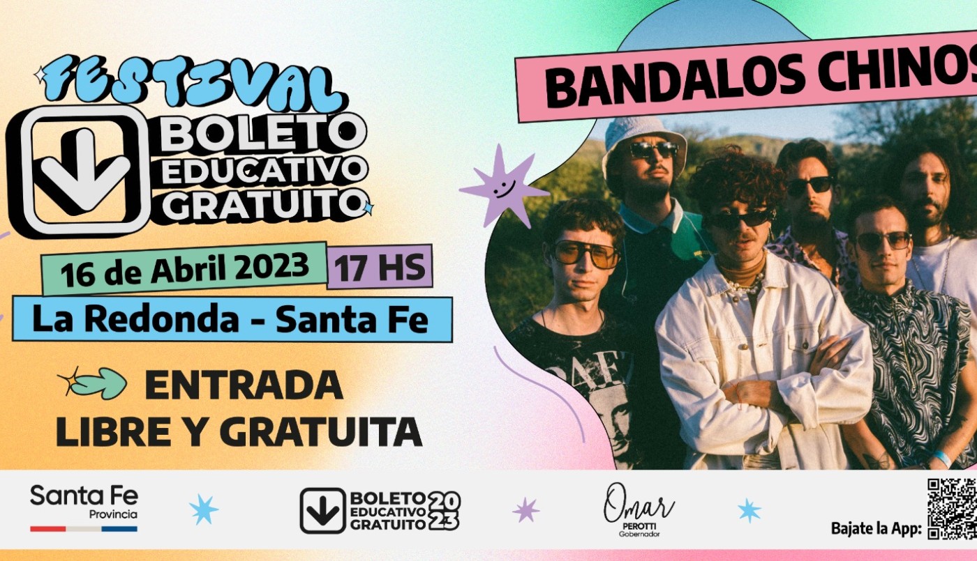 Bandalos Chinos tocará gratis en el Festival del Boleto Educativo | Información General