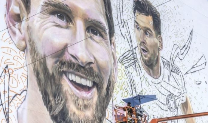 El impresionante mural de Messi que le dará la bienvenida en Miami | Deportes